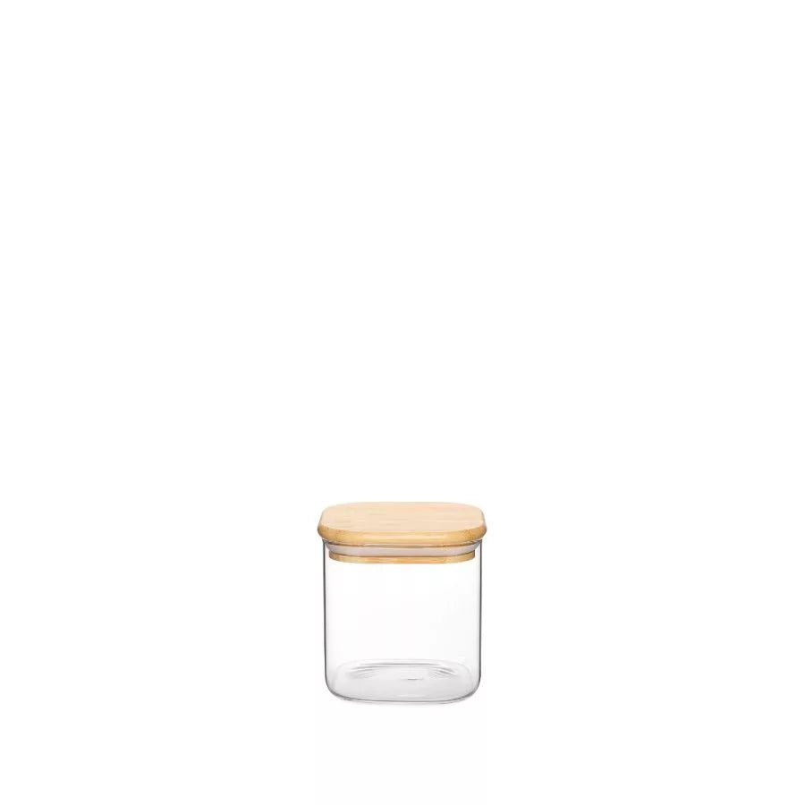 Jomafe Store & Care Square Glass Jar with Bamboo Lid - 800ML, 1100ML and 1400ML