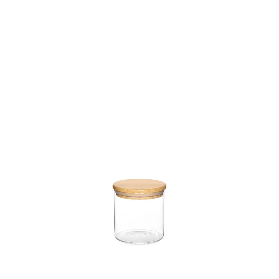 Jomafe Store & Care Round Glass Jar with Bamboo Lid - 500ML, 700ML, 1100ML and 1300ML