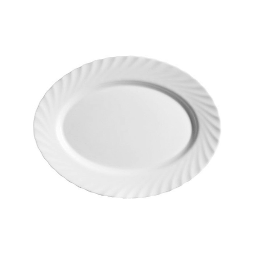 Luminarc Trianon White Glass oval Plate 29 x 21cm