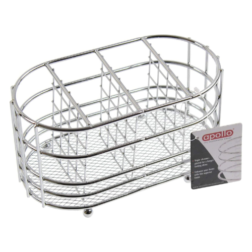 Apollo Oval Chrome Cutlery Caddy Holder