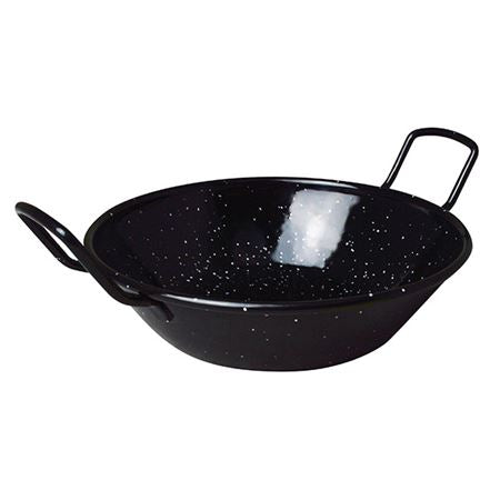 Enamel Deep Paella Pan With Handles 18cm/ 7in