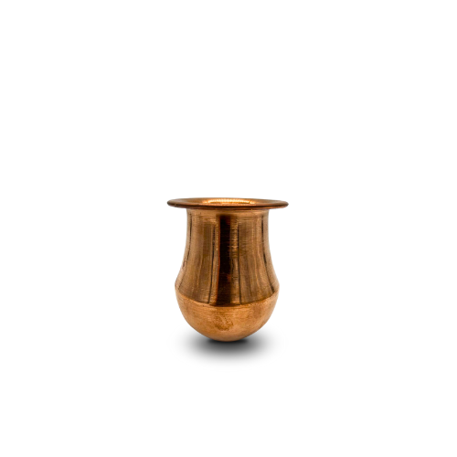 Small Long Pure Ayurvedic Copper Lota for Health, Festivals, Puja, and Religious Ceremonies