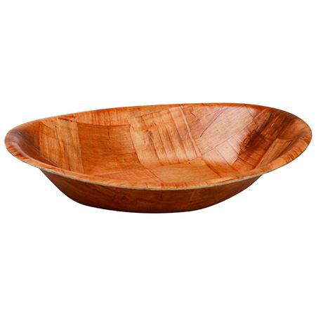 Woven Wood Bowl Oval 23 X 30 cm / 12"X9"