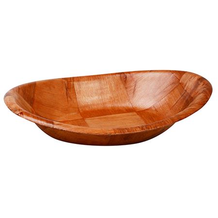 Woven Wood Oval Bowl 13cm x 18cm / 5" x 7"